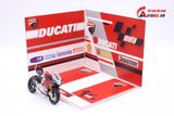  COMBO MÔ HÌNH XE DUCATI V4S CORSE & SHOWROOM TRƯNG BÀY MÔ TÔ 1:18 CB008 