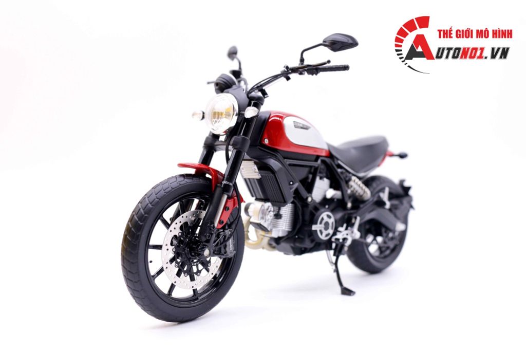 MÔ HÌNH XE DUCATI SCRAMBLER CLASSIC 803CC 2015 RED 1:12 TSM MODEL 7260