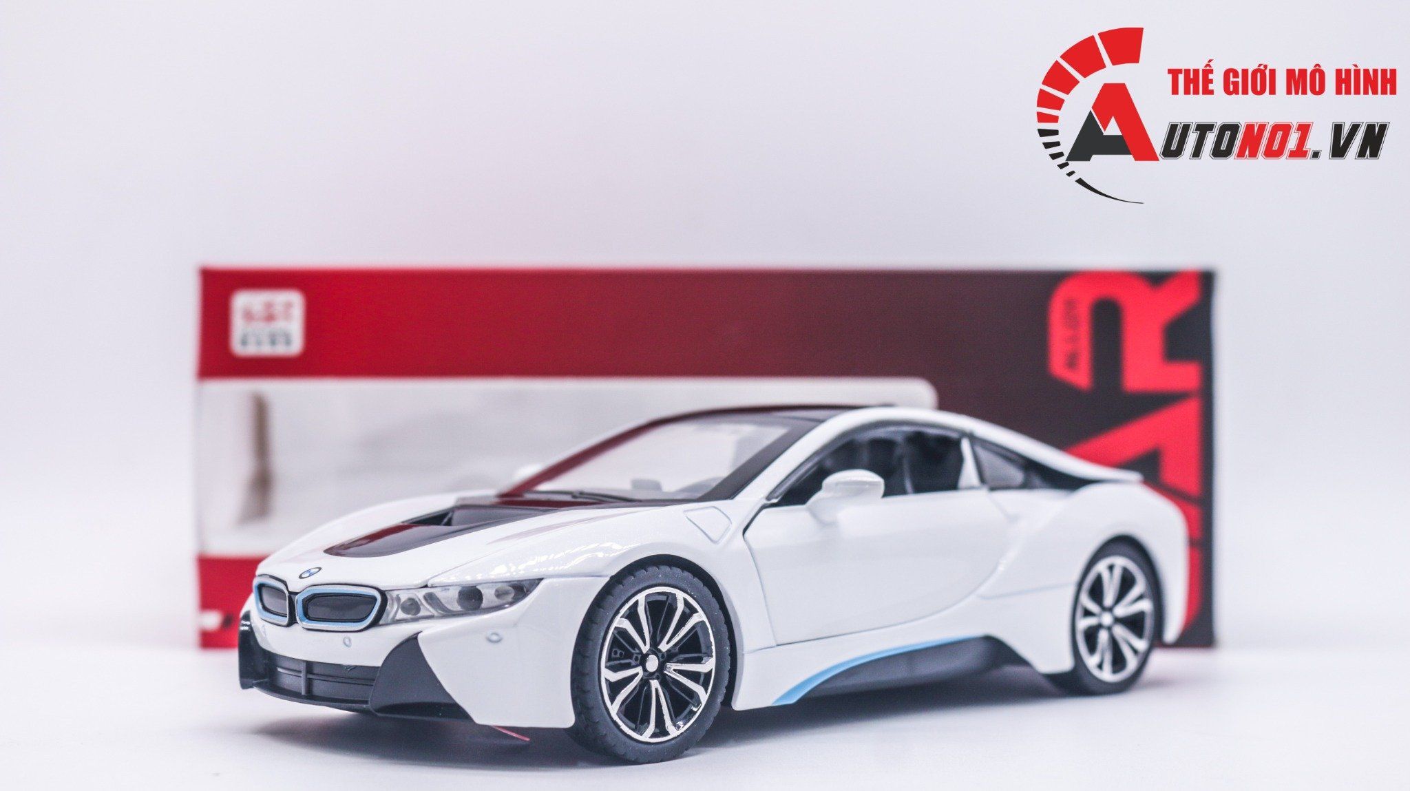  Mô hình xe BMW i8 tỉ lệ 1:22 Jiaye Model OT387 