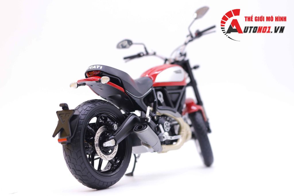 MÔ HÌNH XE DUCATI SCRAMBLER CLASSIC 803CC 2015 RED 1:12 TSM MODEL 7260