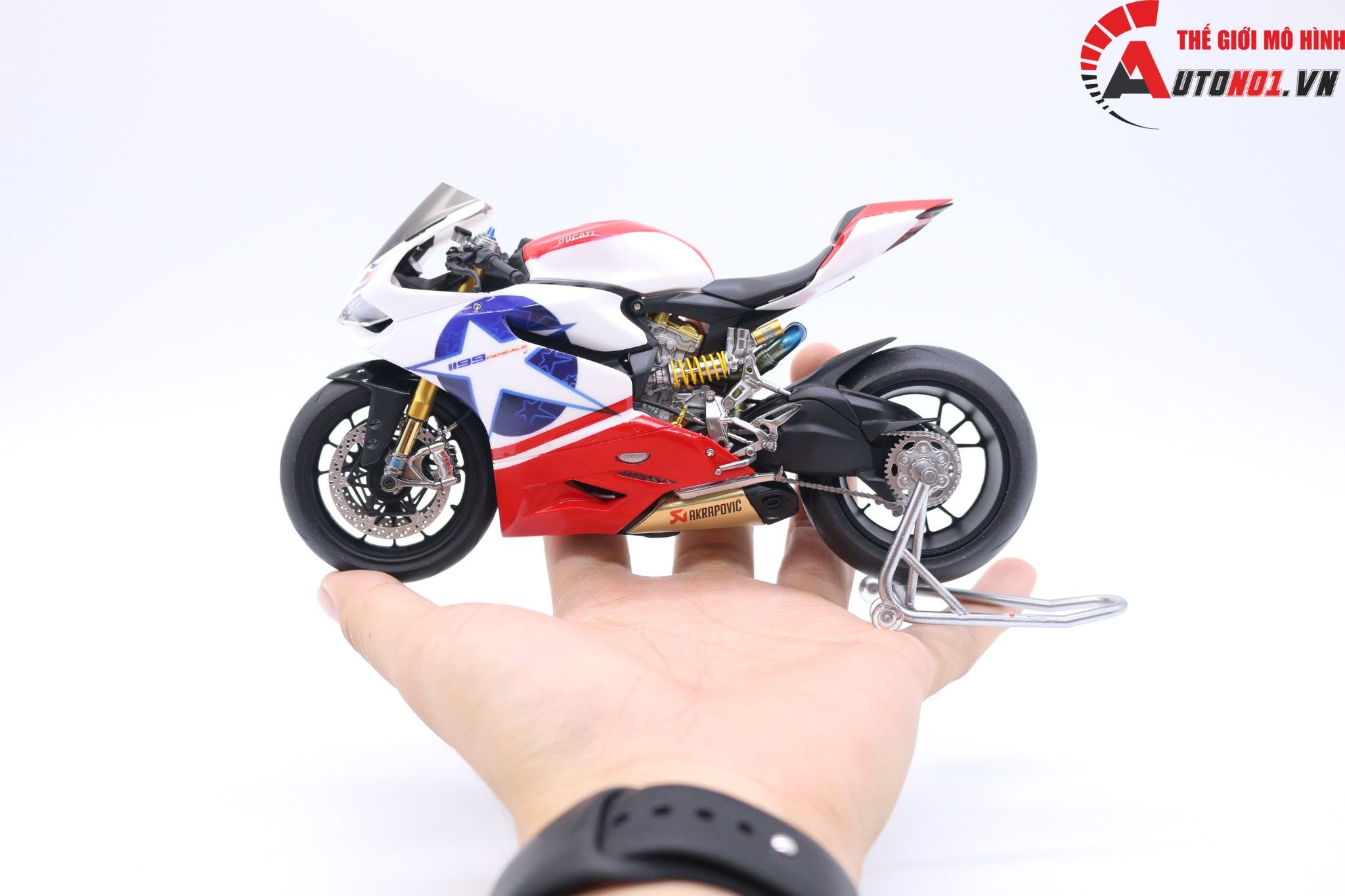  Mô hình xe cao cấp Ducati 1199 Panigale Custom Decal Nicky Hayden 69 1:12 Tamiya D065 