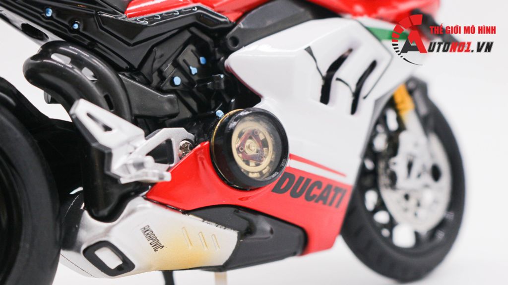 MÔ HÌNH XE DUCATI PANIGALE V4 TRICOLOR NỒI KHÔ 1:12 AUTONO1 D215