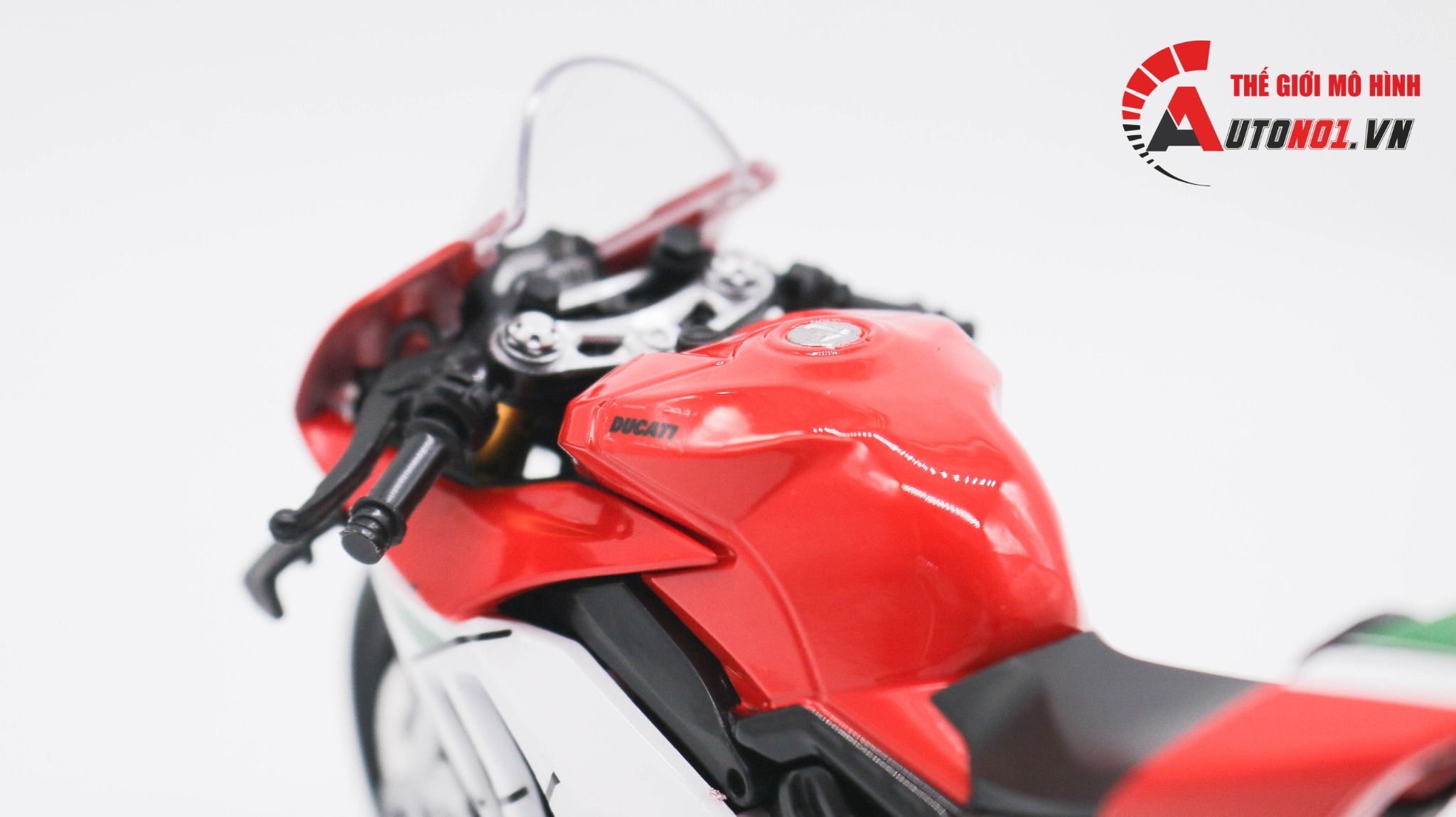  Mô hình xe độ Ducati Panigale V4 Tricolor Nồi Khô 1:12 Autono1 D223D 