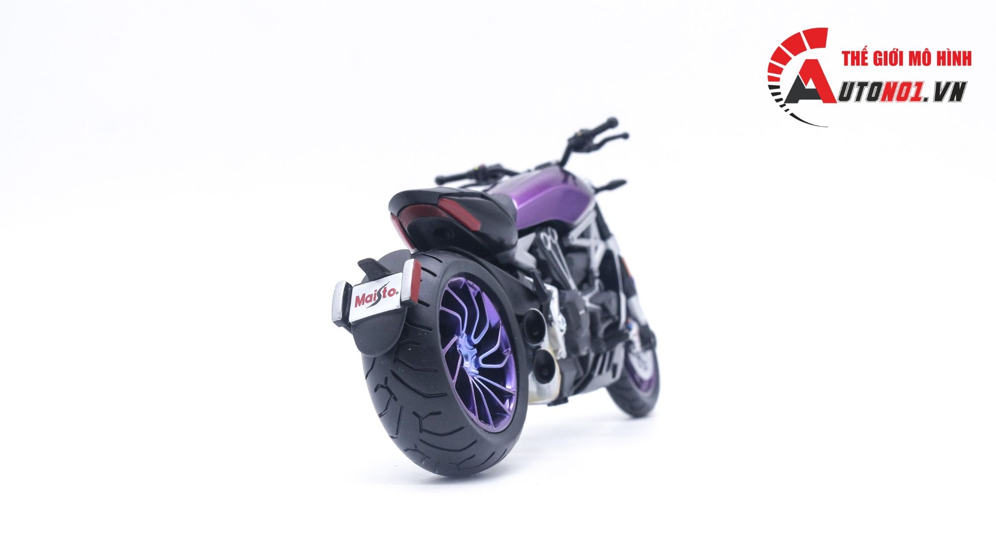  Mô hình xe độ Ducati Xdiavel S purple tỉ lệ 1:12 Autono1 Maisto D231B 