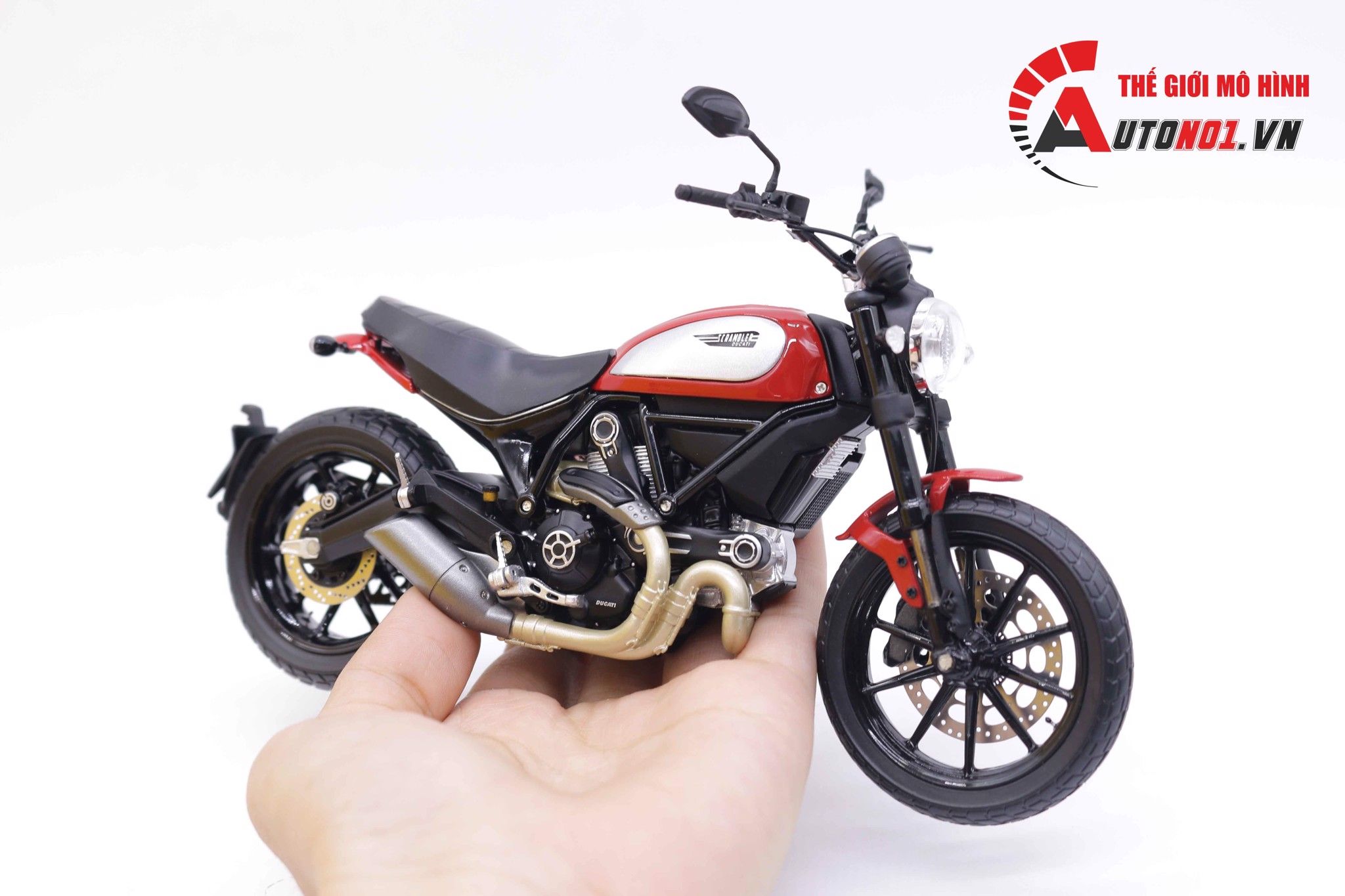  Mô hình xe cao cấp Ducati Scrambler Classic 803cc 2015 Red 1:12 Tsm Model 7260 