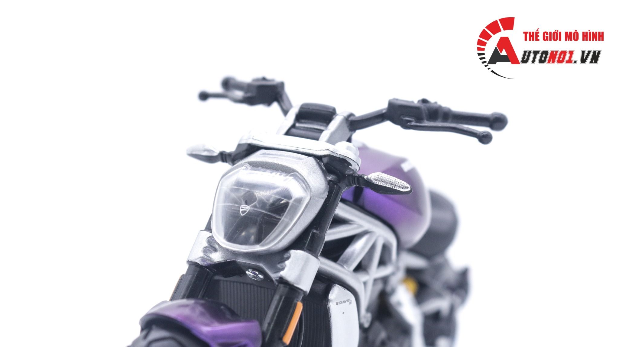  Mô hình xe độ Ducati Xdiavel S purple tỉ lệ 1:12 Autono1 Maisto D231B 