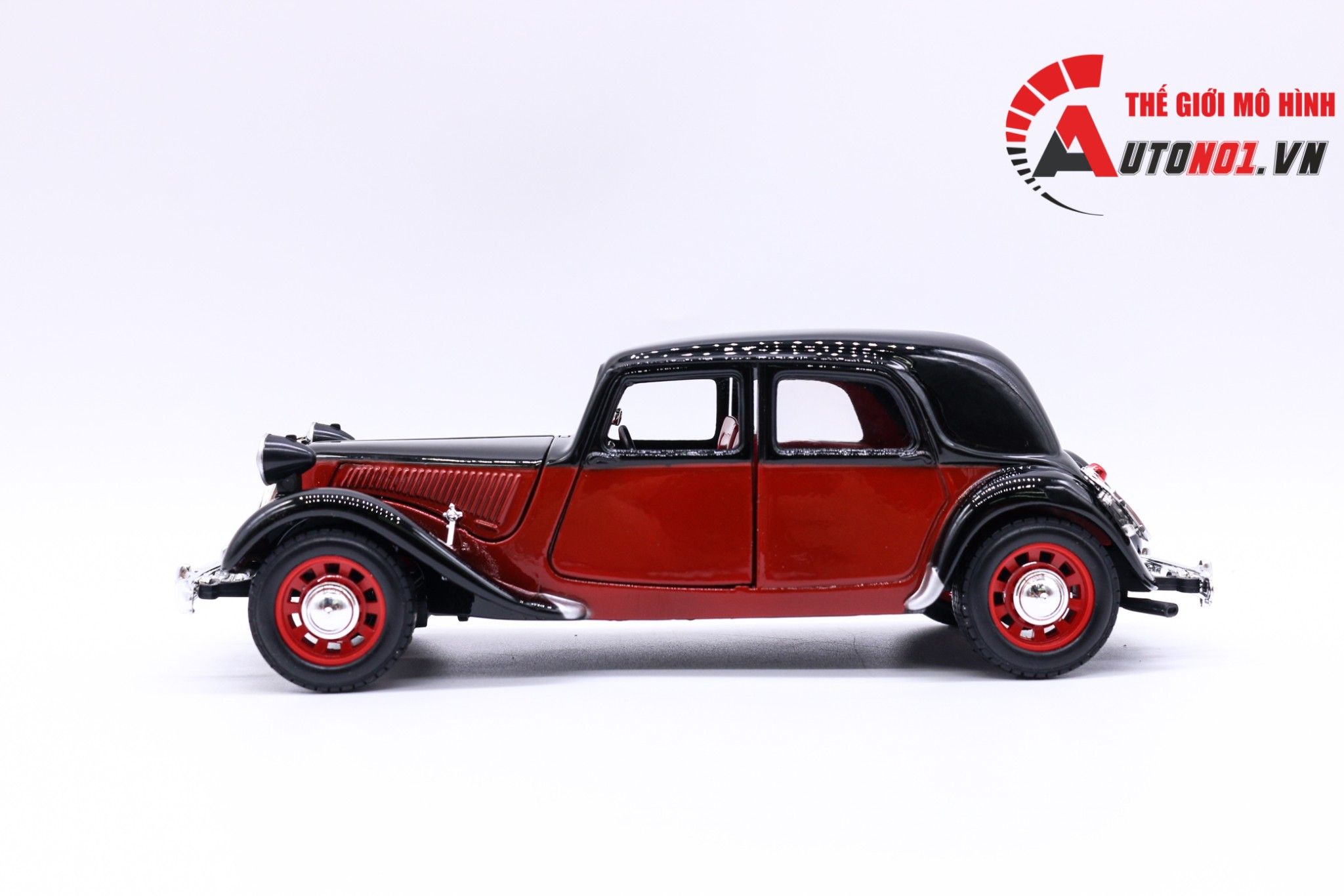  Mô hình Citroen 15 CV TA 1938 red black tỉ lệ 1:24 Bburago OT152 