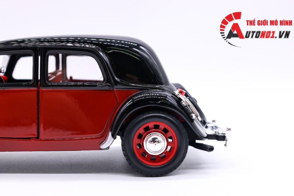 MÔ HÌNH CITROEN 15 CV TA 1938 RED BLACK 1:24 BBURAGO