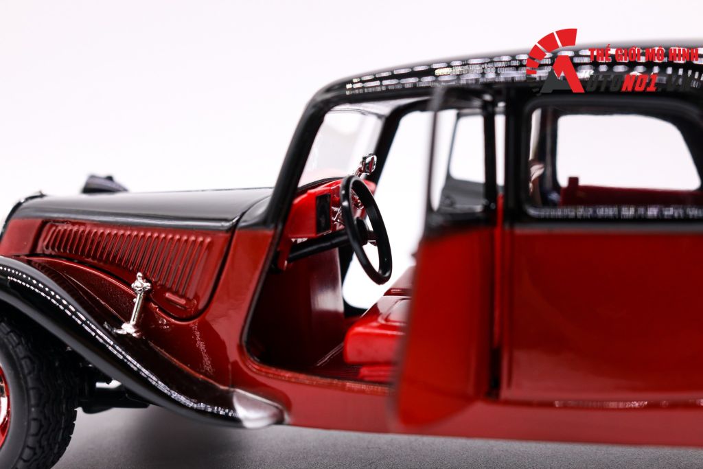 MÔ HÌNH CITROEN 15 CV TA 1938 RED BLACK 1:24 BBURAGO