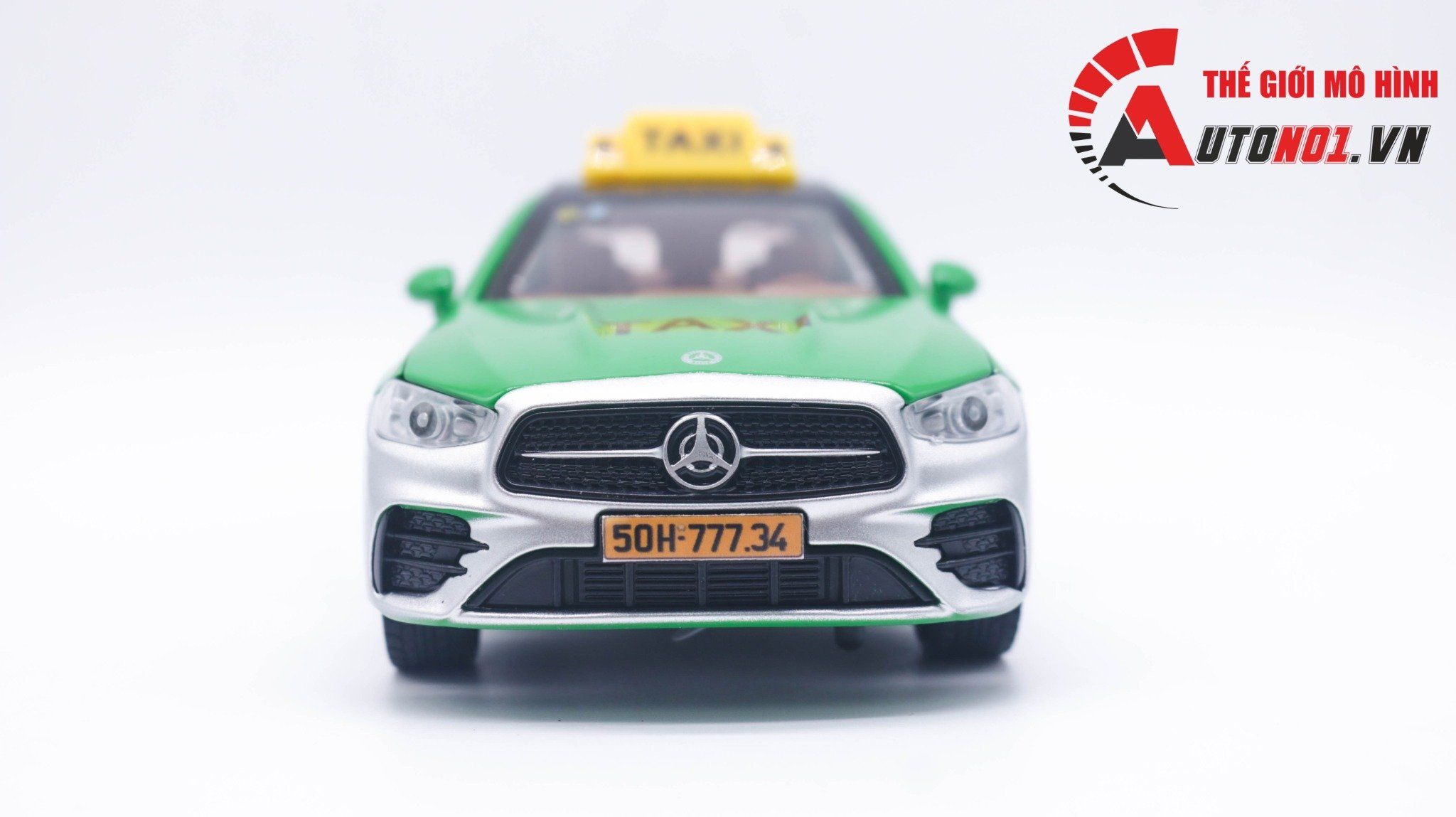  Mô hình xe độ dịch vụ Mercedes-Benz E300L độ Taxi Grab tỉ lệ 1:24 XHD Autono1 OT431 