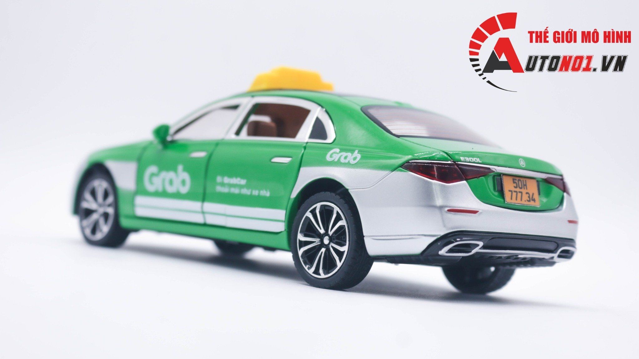  Mô hình xe dịch vụ Mercedes-Benz E300L độ Taxi Grab tỉ lệ 1:24 XHD Autono1 OT431 