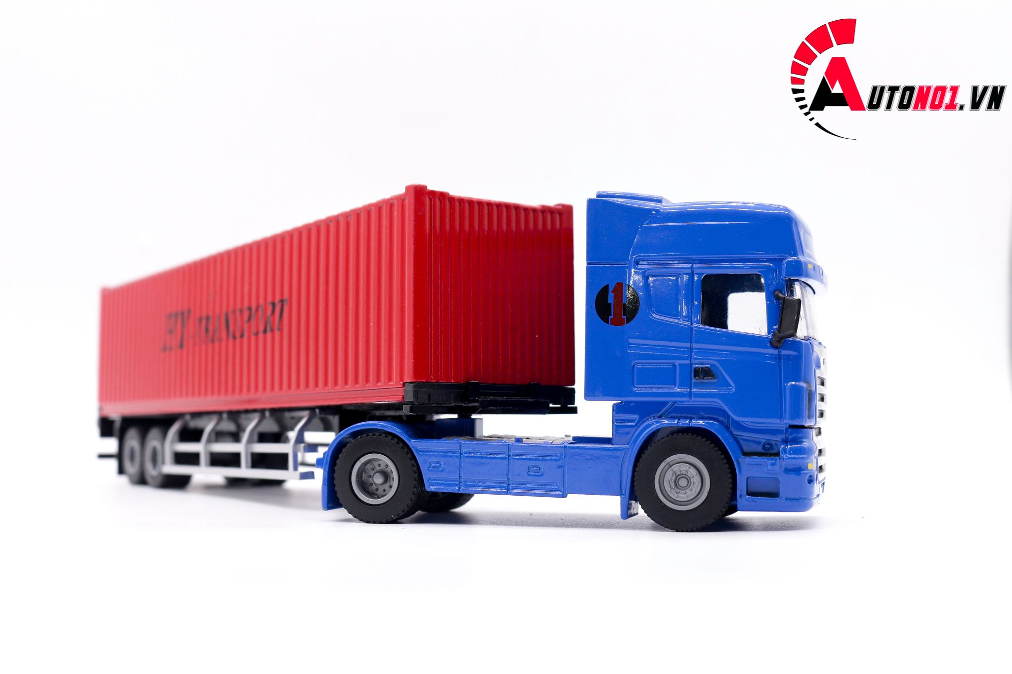  Mô hình xe tải container 1:50 huayi alloy 7648 