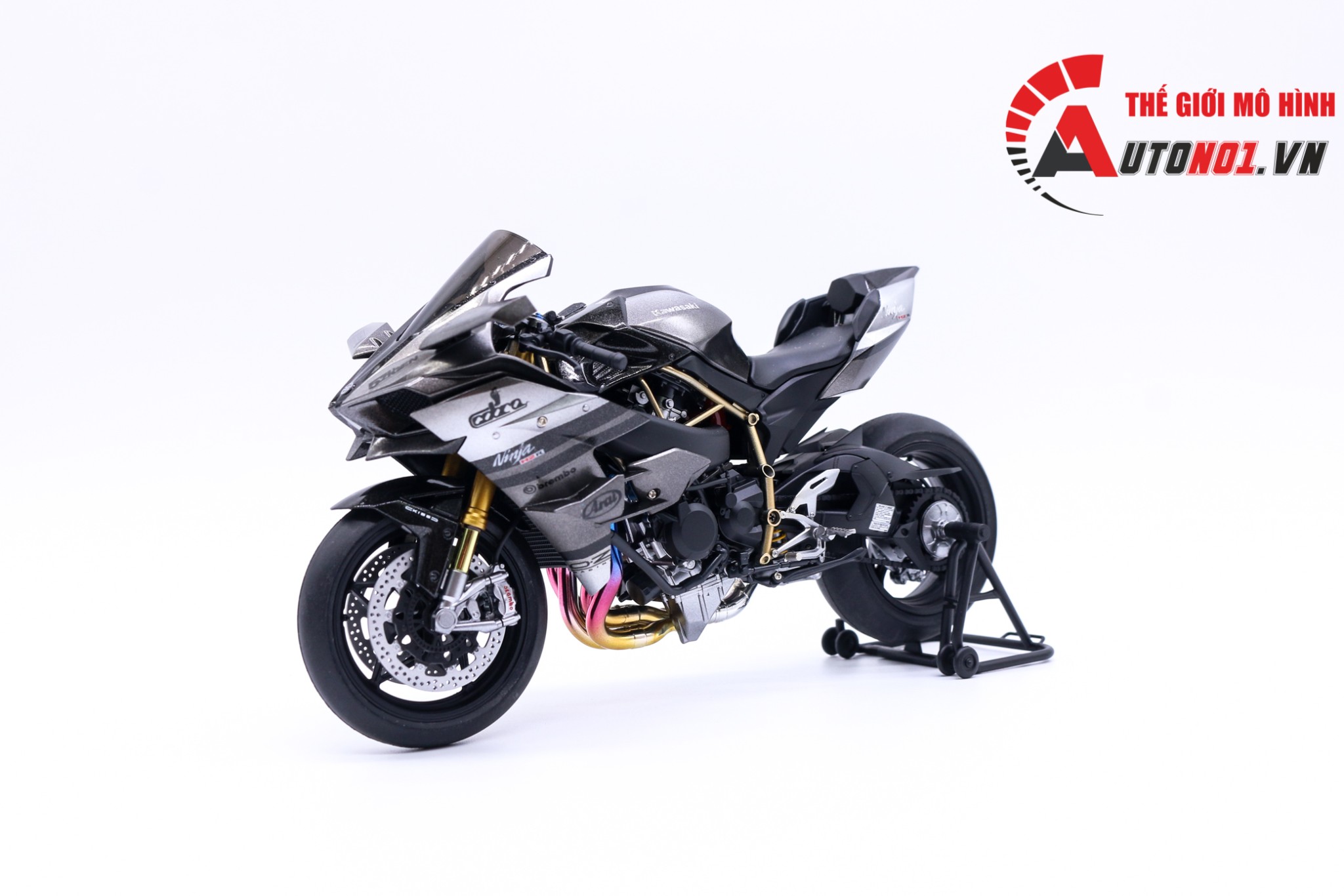 MÔ HÌNH KAWASAKI H2R CUSTOM BLACK SILVER 1:12 TAMIYA