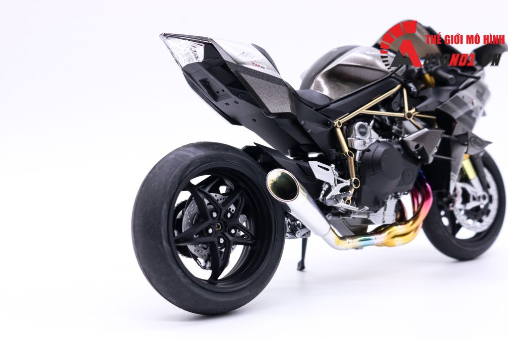 MÔ HÌNH KAWASAKI H2R CUSTOM BLACK SILVER 1:12 TAMIYA