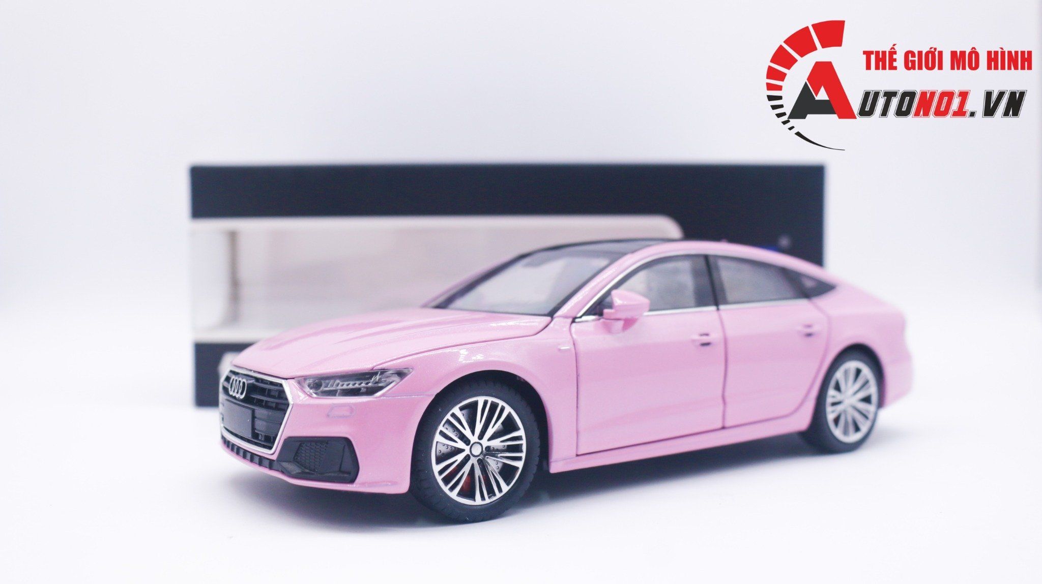  Mô hình xe Audi A7 full open, đánh lái được, có đèn và âm thanh tỉ lệ 1:24 Chezhi OT420 