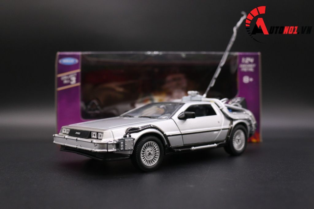 XE MÔ HÌNH DMC BACK TO THE FUTURE I 1:24 WELLY 2477