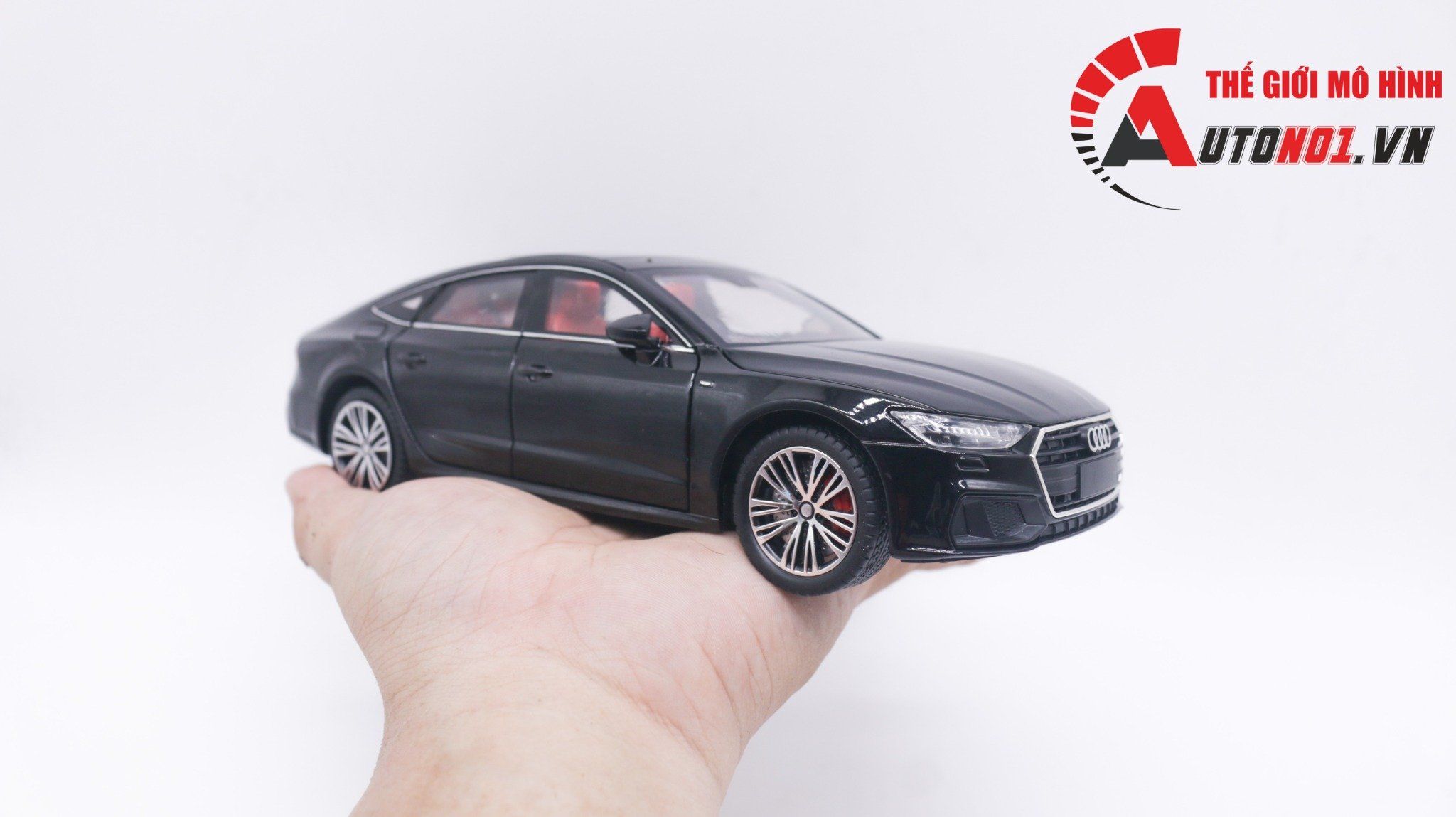  Mô hình xe Audi A7 full open, đánh lái được, có đèn và âm thanh tỉ lệ 1:24 Chezhi OT420 