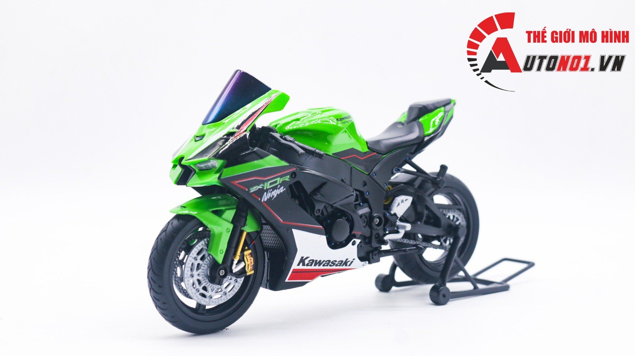  Mô hình xe cao cấp Kawasaki Ninja ZX-10R độ pô 1:12 Autono1 Welly D240B 