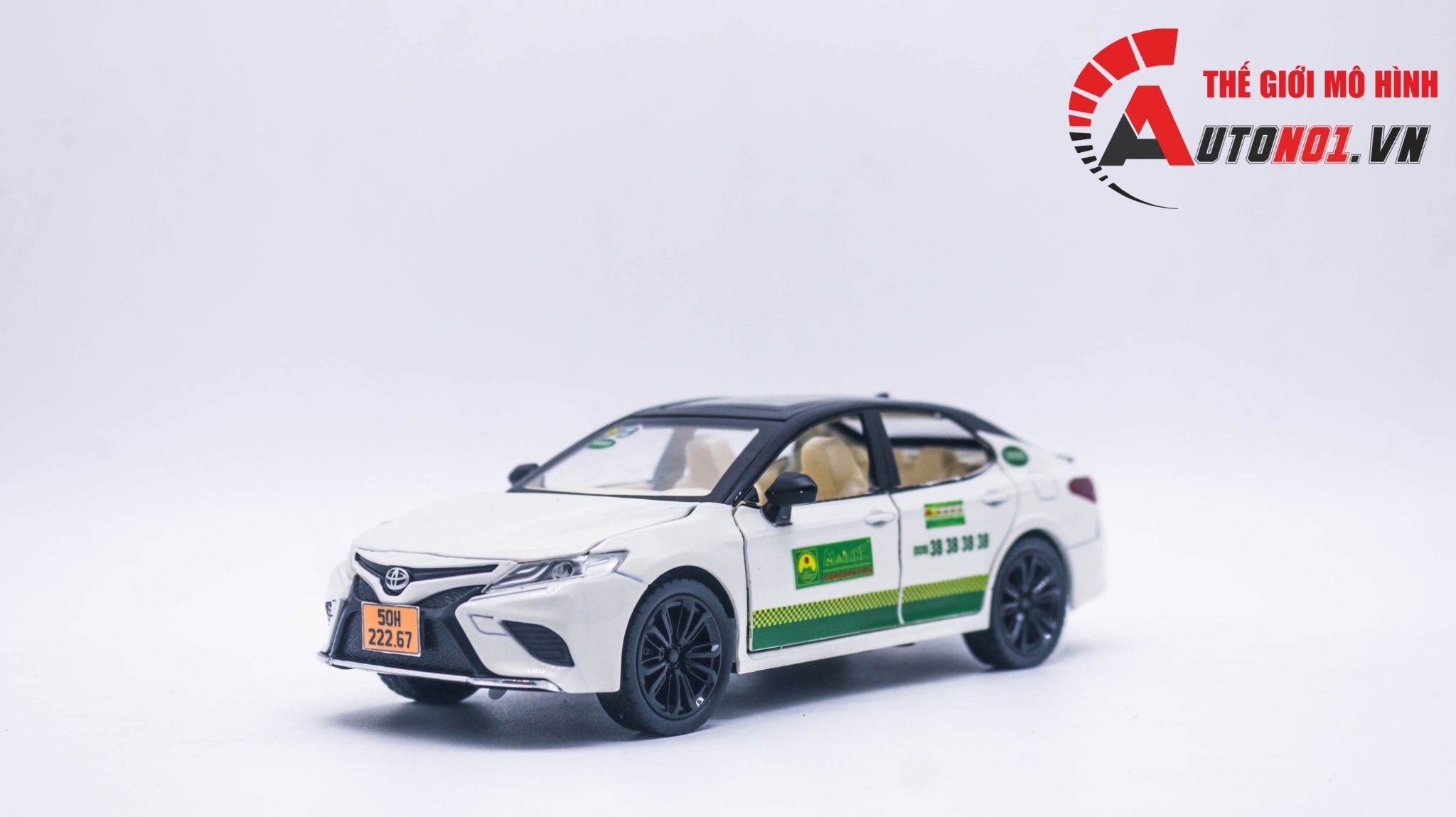 Mô hình xe độ dịch vụ Toyota Camry độ dịch vụ Taxi Mai Linh tỉ lệ 1:24 Chezhi Autono1 OT500 