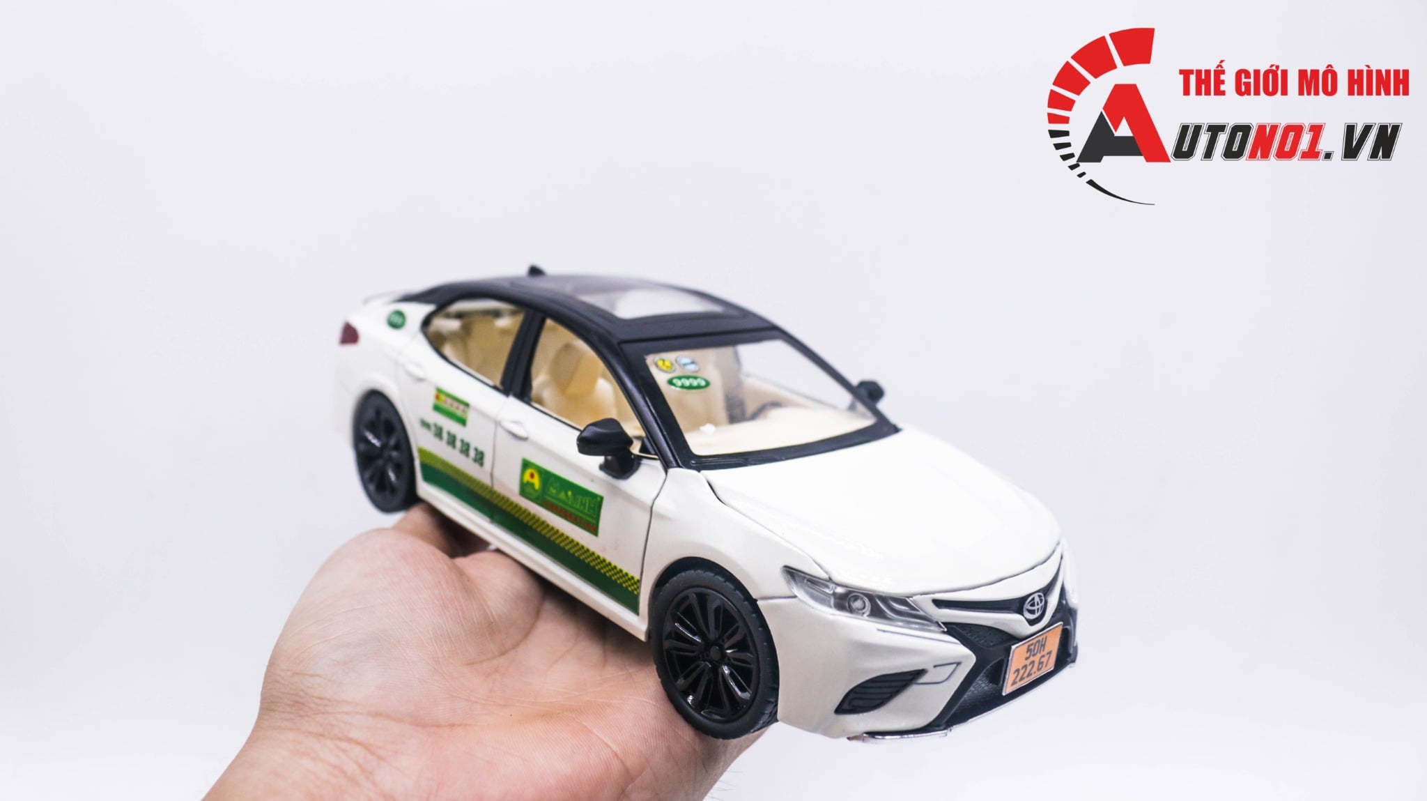  Mô hình xe độ dịch vụ Toyota Camry độ dịch vụ Taxi Mai Linh tỉ lệ 1:24 Chezhi Autono1 OT500 