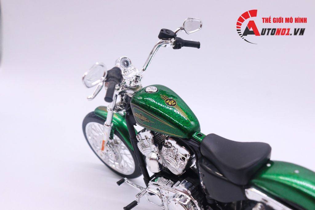 MÔ HÌNH XE HARLEY DAVIDSON 2013 XL1200V SEVENTY-TWO GREEN 1:12 MAISTO 7071