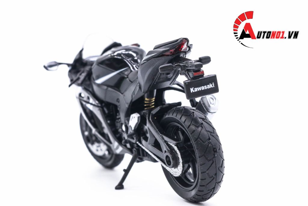 MÔ HÌNH XE KAWASAKI NINJA ZX 10RR 2017 BLACK 1:18 WELLY 5547