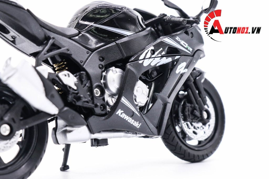 MÔ HÌNH XE KAWASAKI NINJA ZX 10RR 2017 BLACK 1:18 WELLY 5547