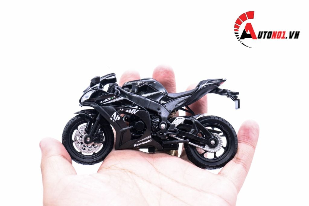 MÔ HÌNH XE KAWASAKI NINJA ZX 10RR 2017 BLACK 1:18 WELLY 5547