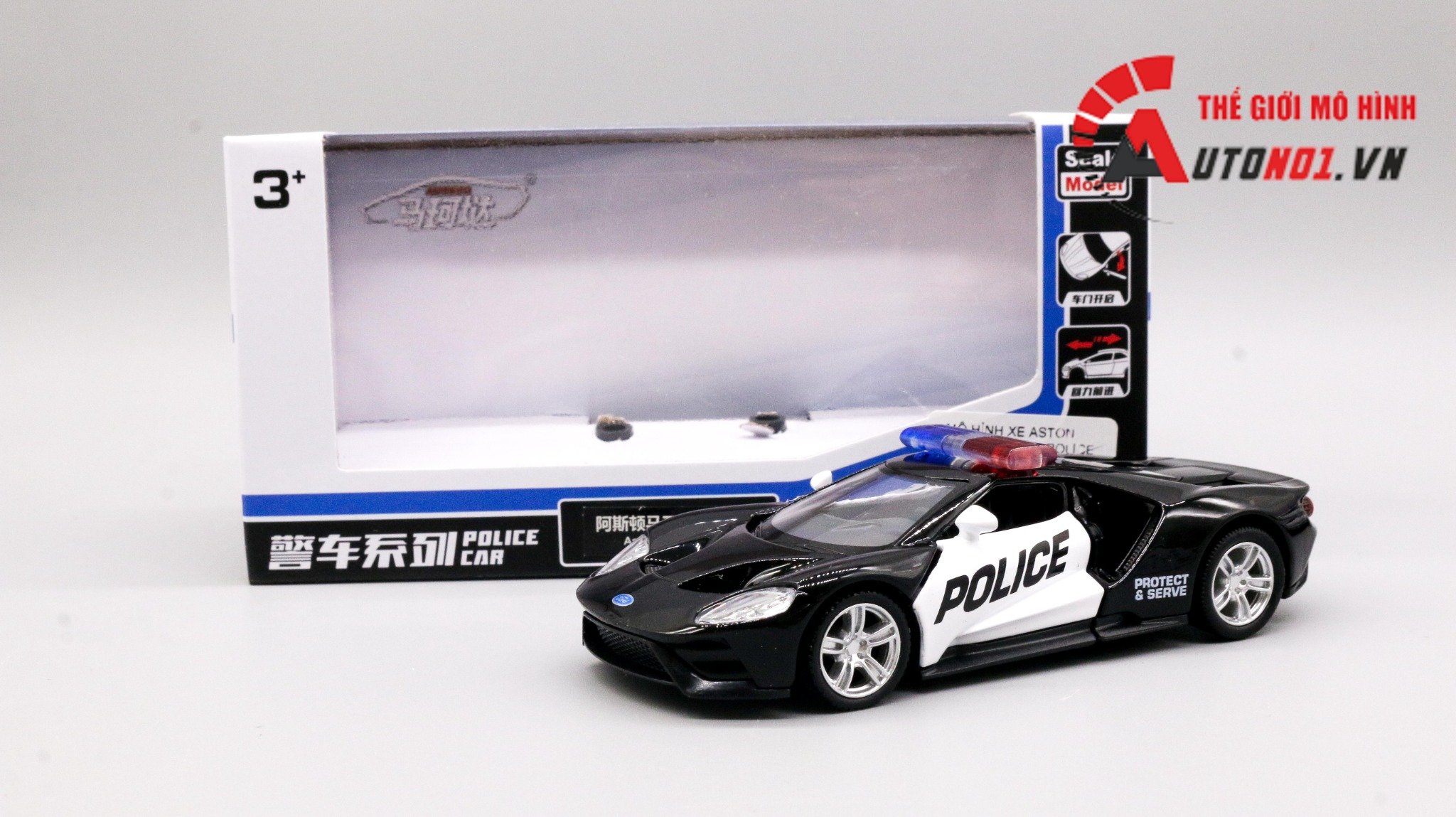  Mô hình xe Ford Gt Police 1:36 Alloy 7919 