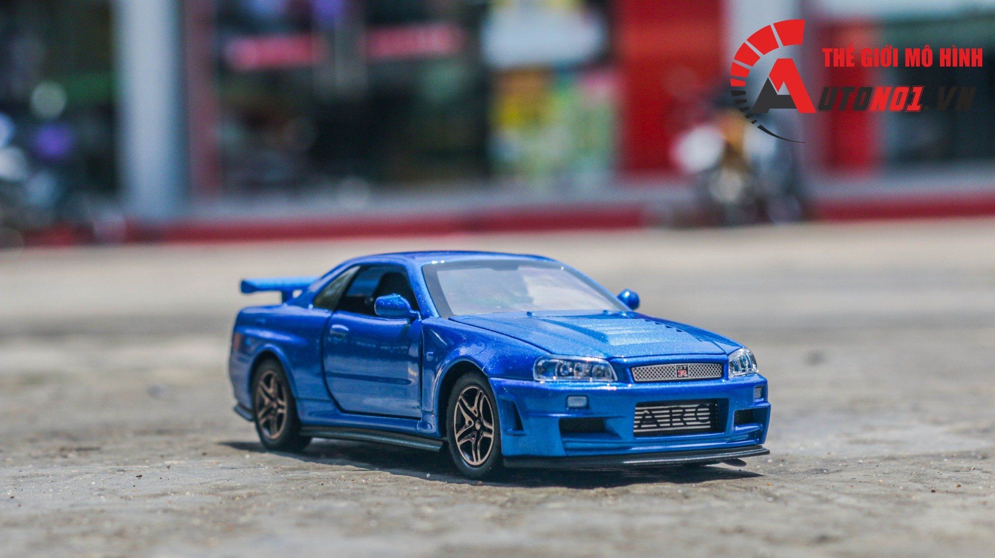  Mô hình xe Nissan GT-R R34 có âm thanh - đèn - full open tỉ lệ 1:32 Chimei model OT459 
