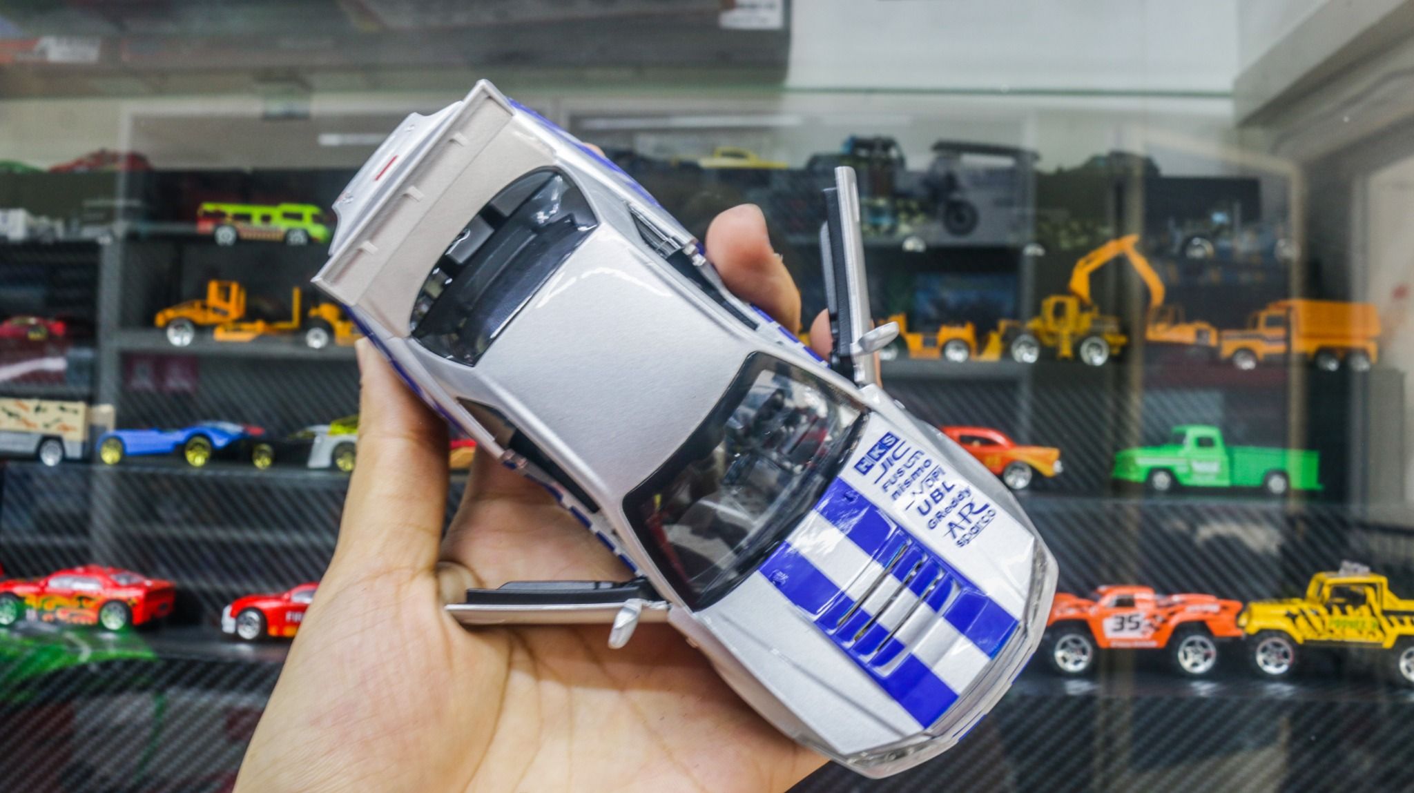  Mô hình xe Nissan GT-R R34 có âm thanh - đèn - full open tỉ lệ 1:32 Chimei model OT459 
