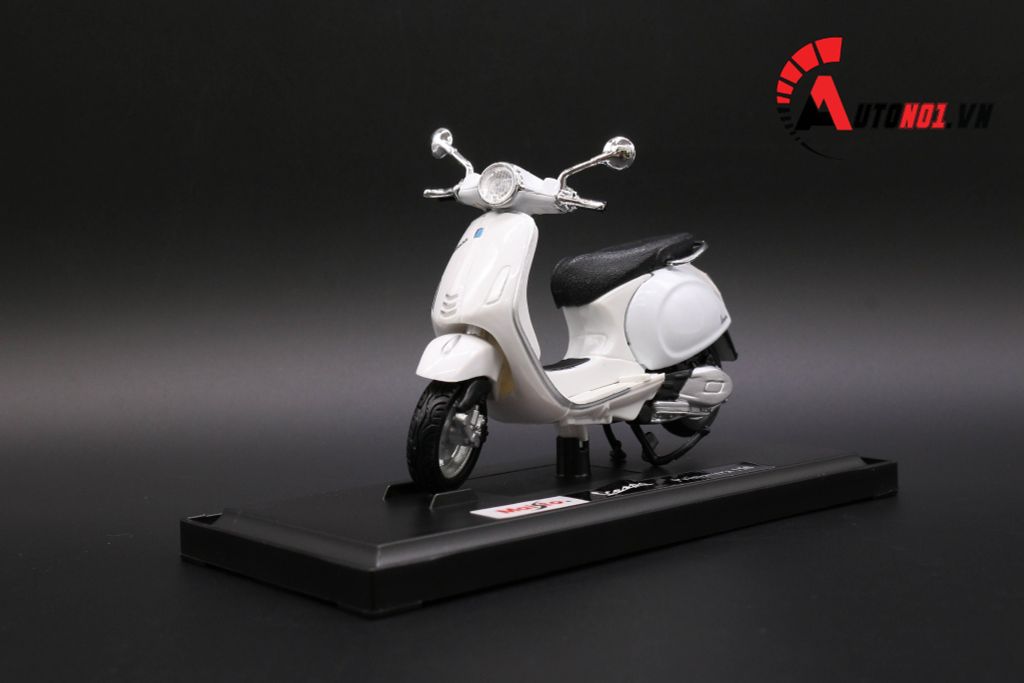 MÔ HÌNH VESPA PRIMAVERA 150 WHITE 1:18 MAISTO 6417