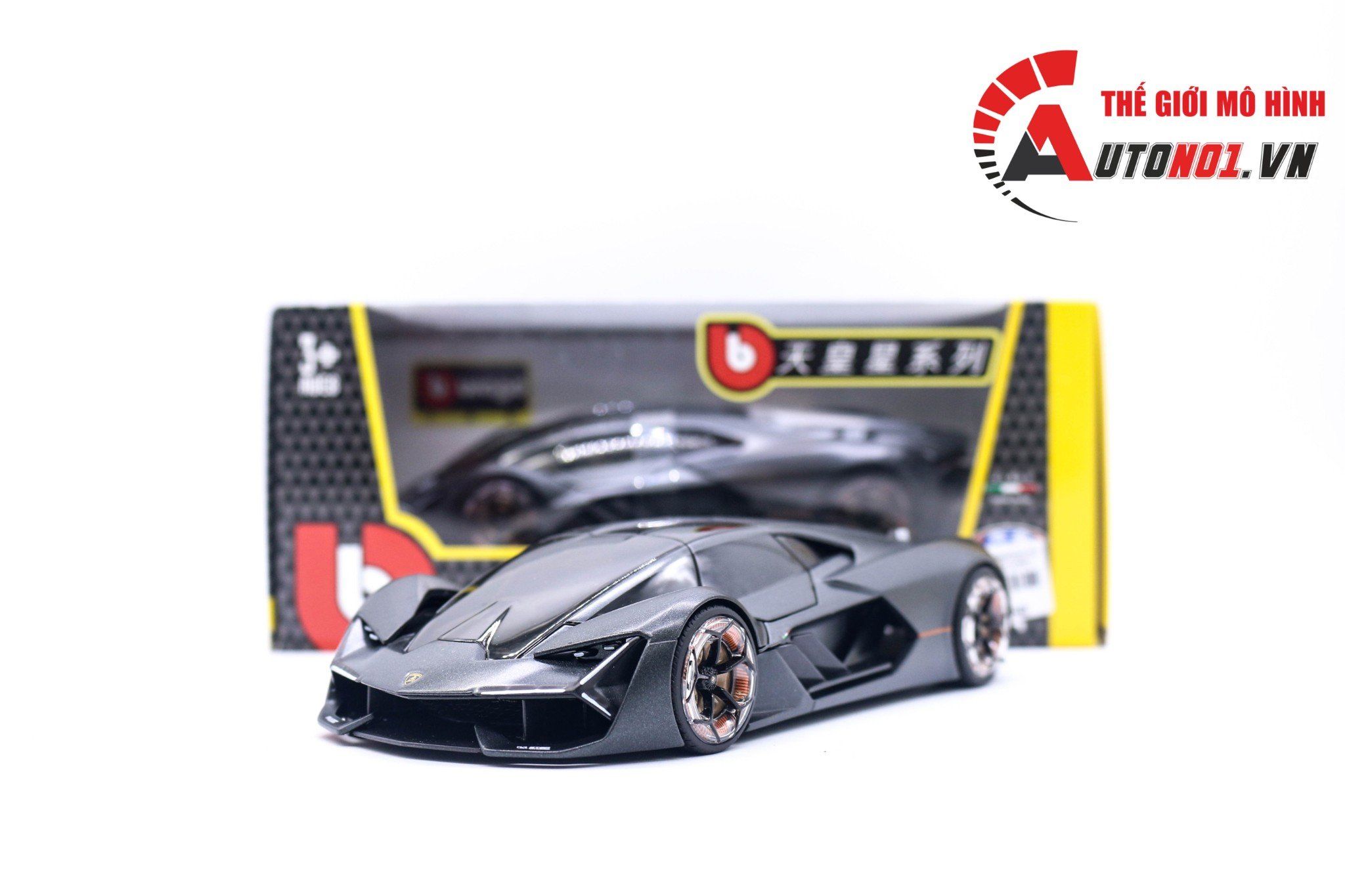  MÔ HÌNH XE LAMBORGHINI TERZO MILENNIO GREY 1:24 BBURAGO 6461 