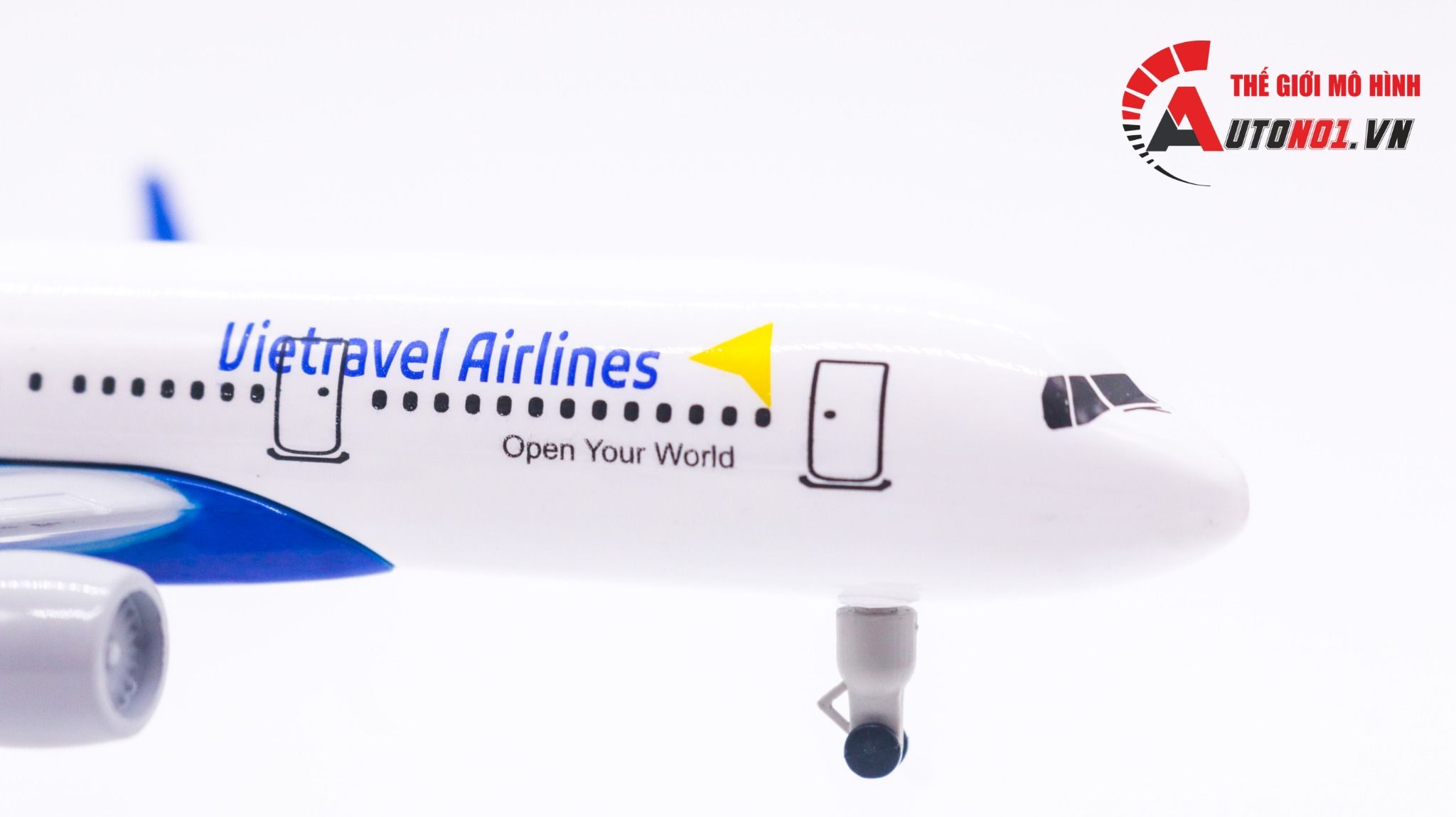  Mô hình máy bay Việt Nam Vietravel Airlines Airbus A321 có bánh xe 20cm MB20052 