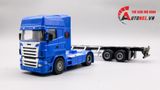  Mô hình xe tải container chở thùng lạnh blue 1:50 huayi alloy 7915 