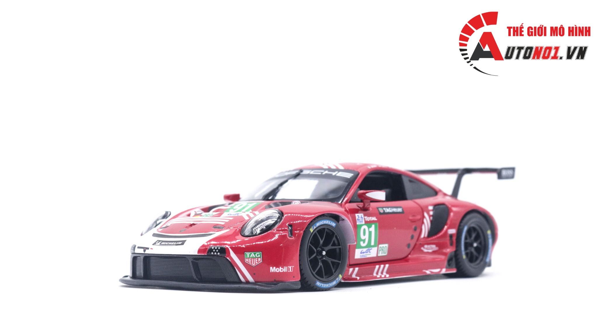  Mô hình xe Porsche 911 Rsr Gt đánh lái được 1:24 Bburago 8013 