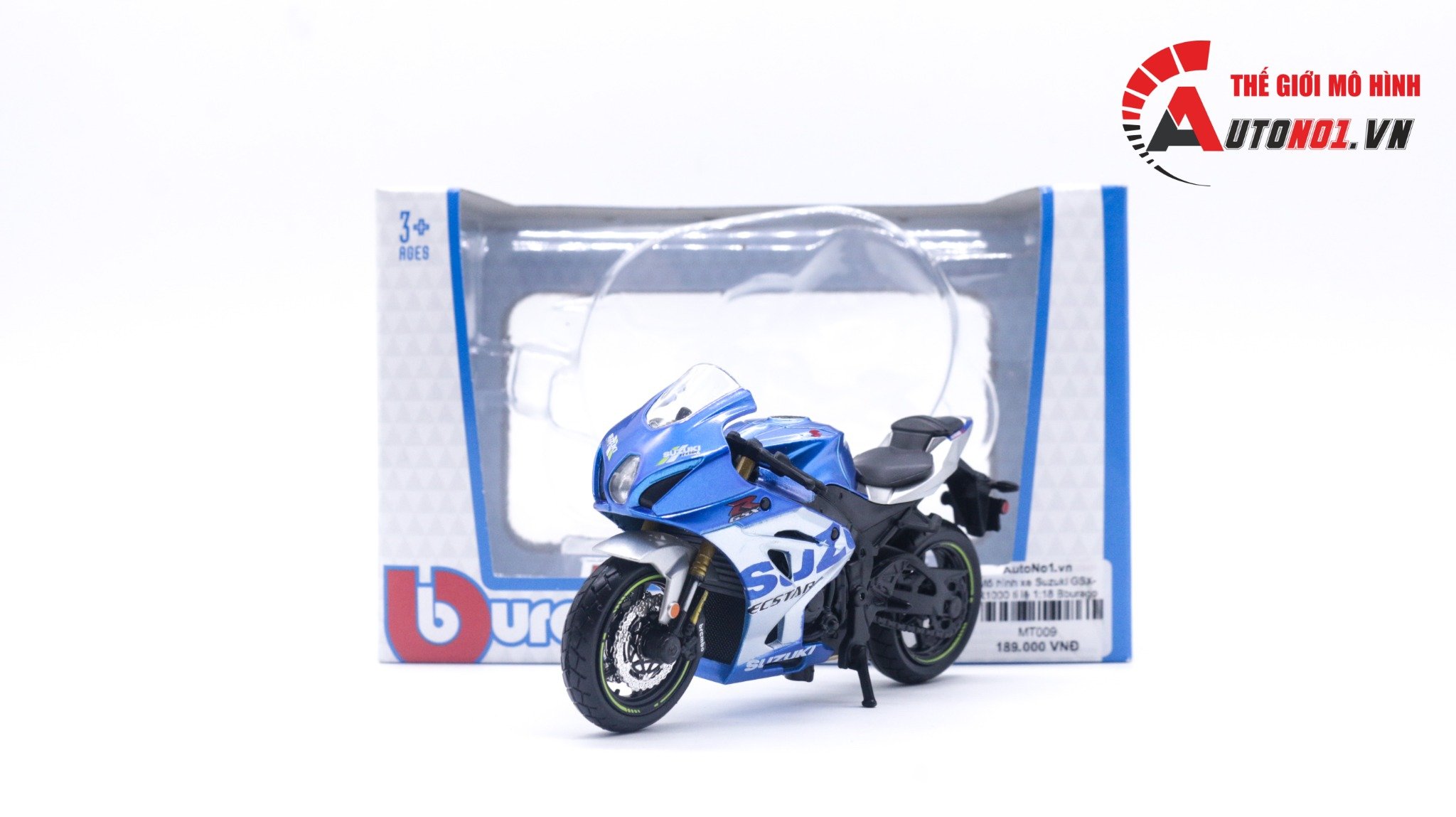  Mô hình xe Suzuki GSX-R1000 tỉ lệ 1:18 Bburago MT009 