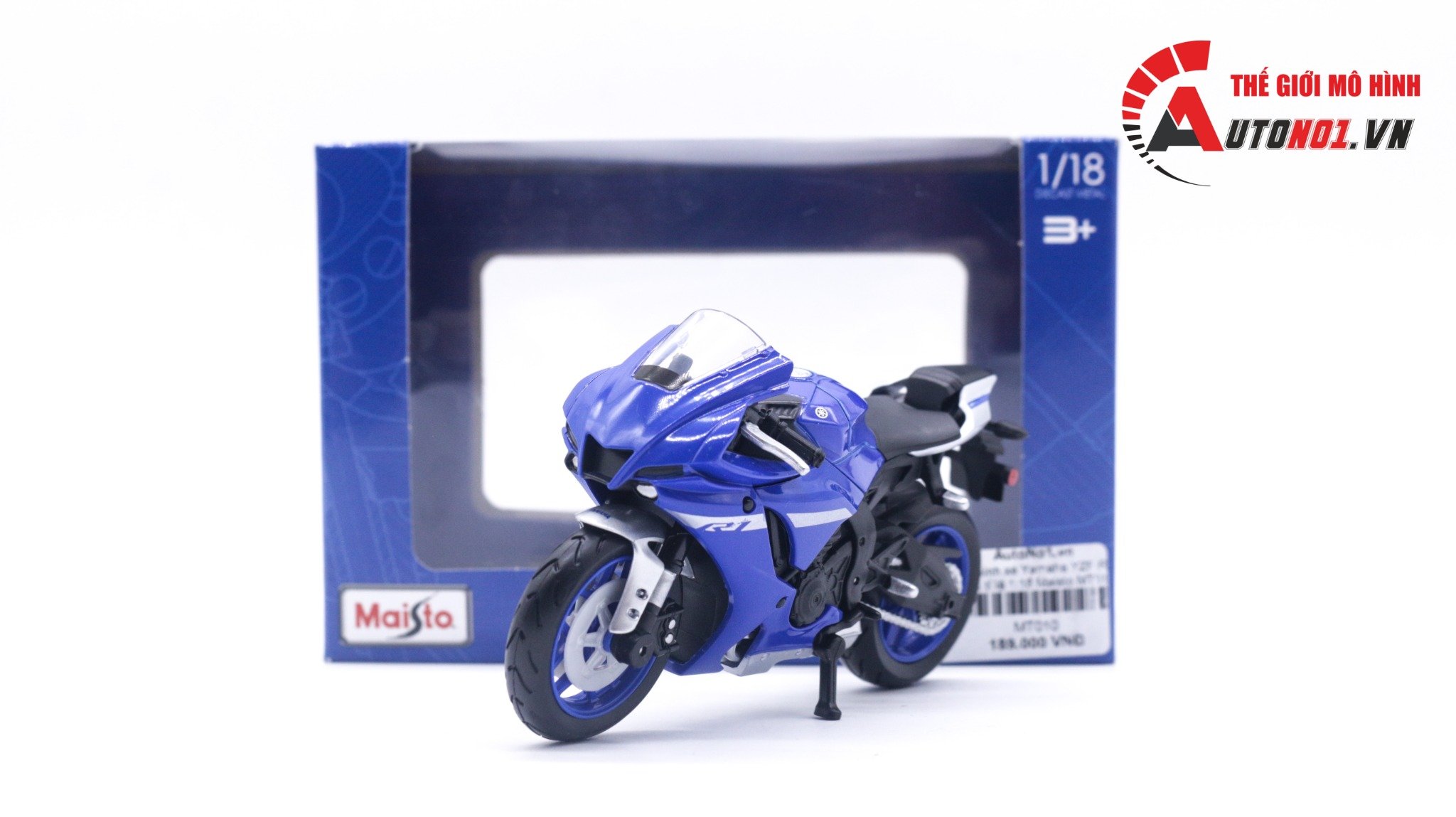  Mô hình xe Yamaha YZF-R1 2021 tỉ lệ 1:18 Maisto MT010 