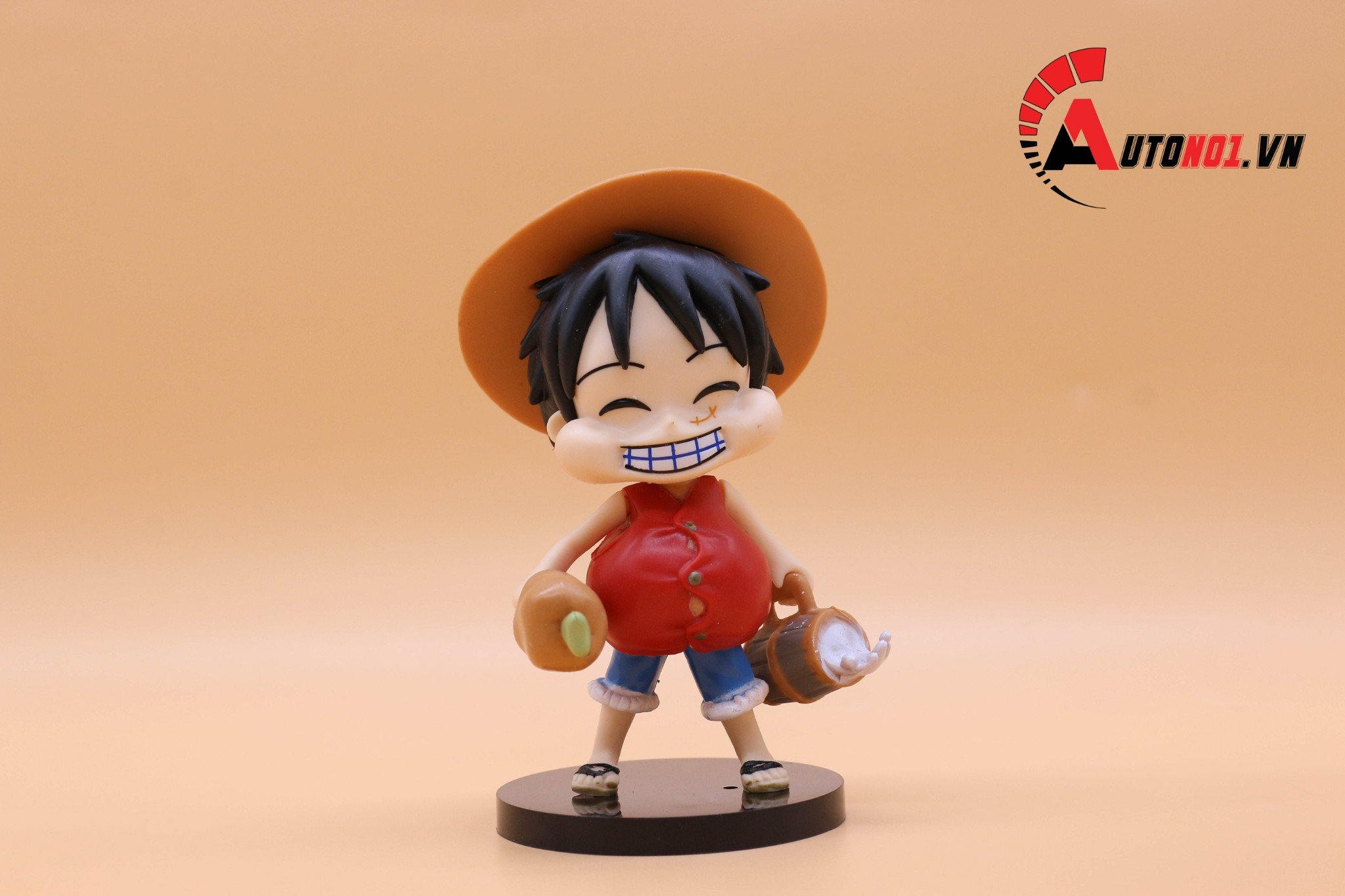 MÔ HÌNH ONE PIECE LUFFY MŨ RƠM SET 3 CON 10CM 4290