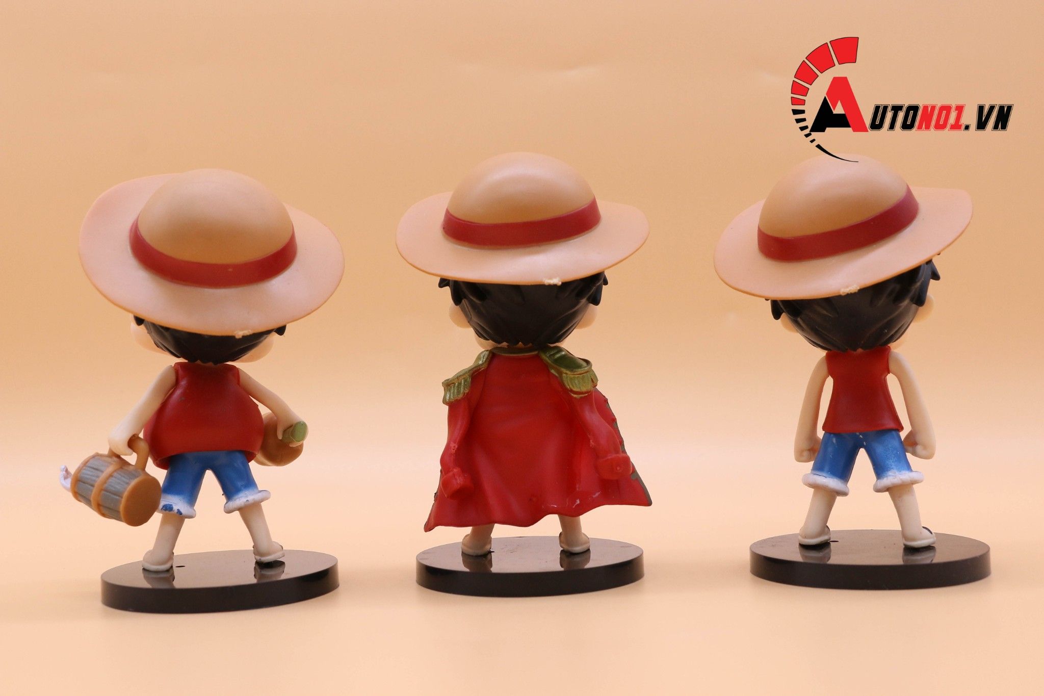  MÔ HÌNH ONE PIECE LUFFY MŨ RƠM SET 3 CON 10CM 1 4290 