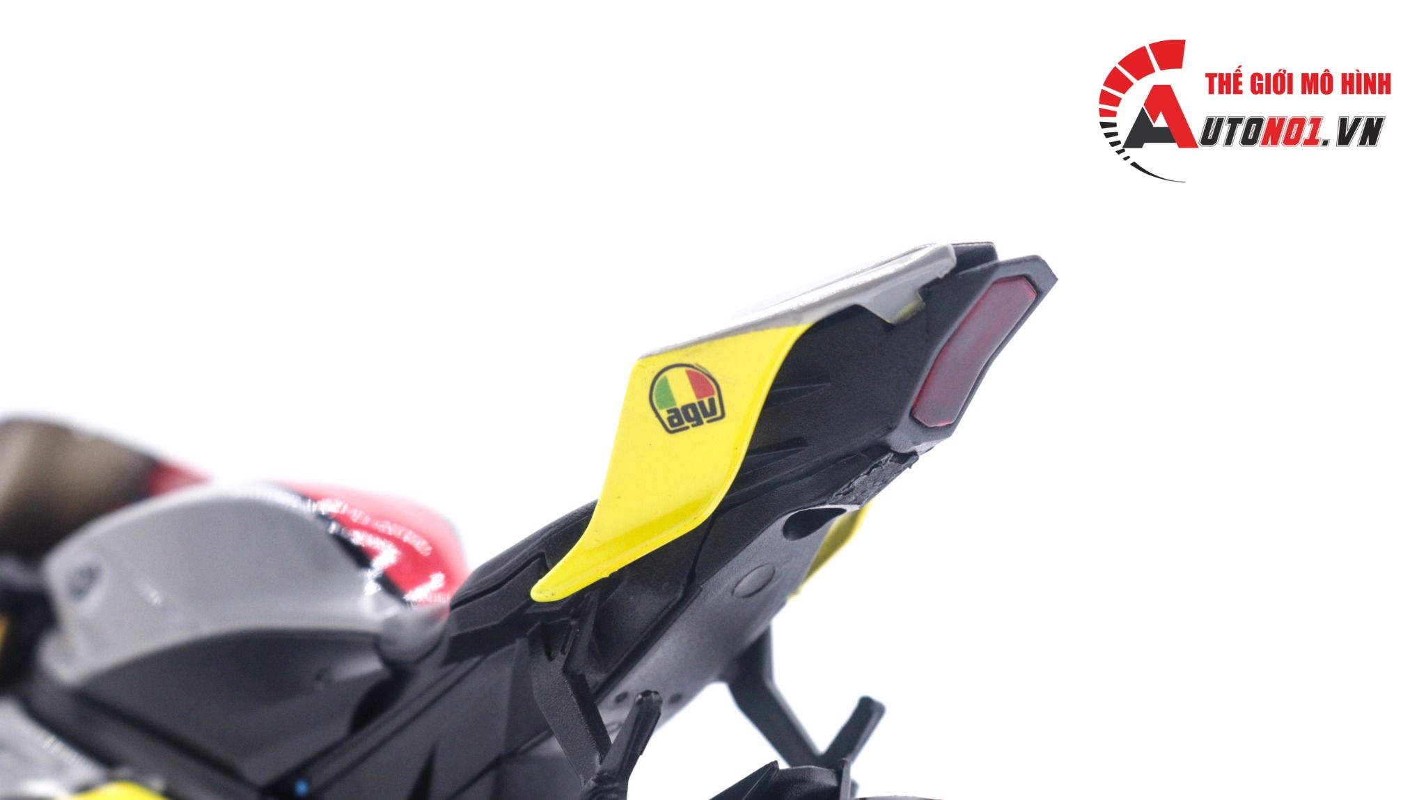  Mô hình xe độ Yamaha R6 2020 Grey Pô Sc 1:12 Autono1 Welly D207C 