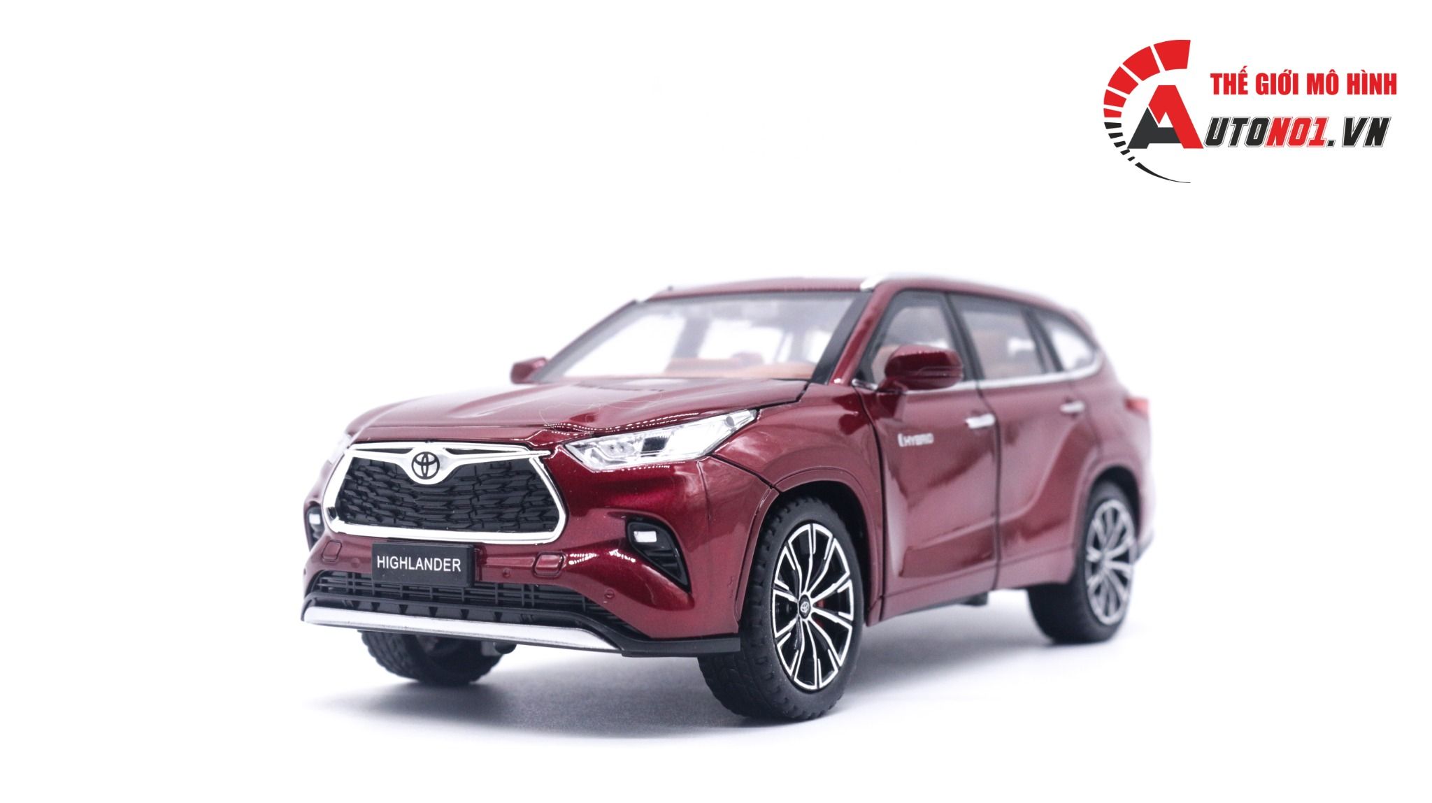  Mô hình xe Toyota Highlander đánh lái được full open tỉ lệ 1:24 Jinlifang OT045 