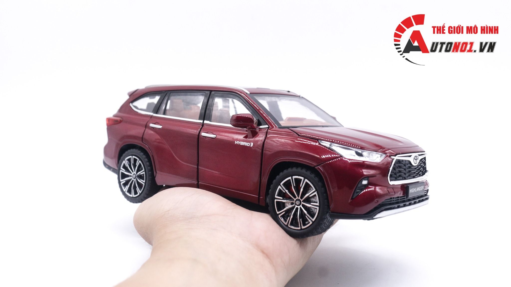  Mô hình xe Toyota Highlander đánh lái được full open tỉ lệ 1:24 Jinlifang OT045 