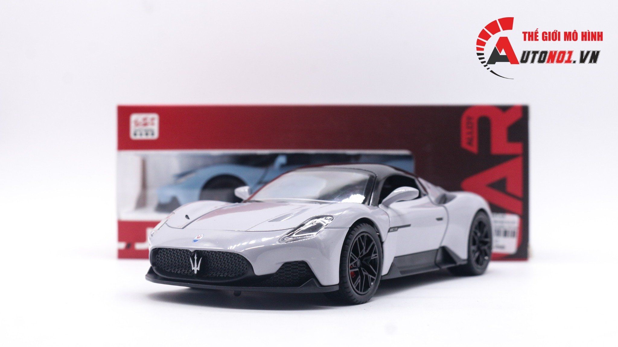  Mô hình xe Maserati Mc20 2023 full open, bánh xoay được tỉ lệ 1:24 Double Horse OT044 