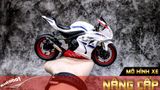  Mô hình xe độ Suzuki Gsx-R1000 Trắng Mâm độ pô 1:12 Autono1 MSZ D110A 