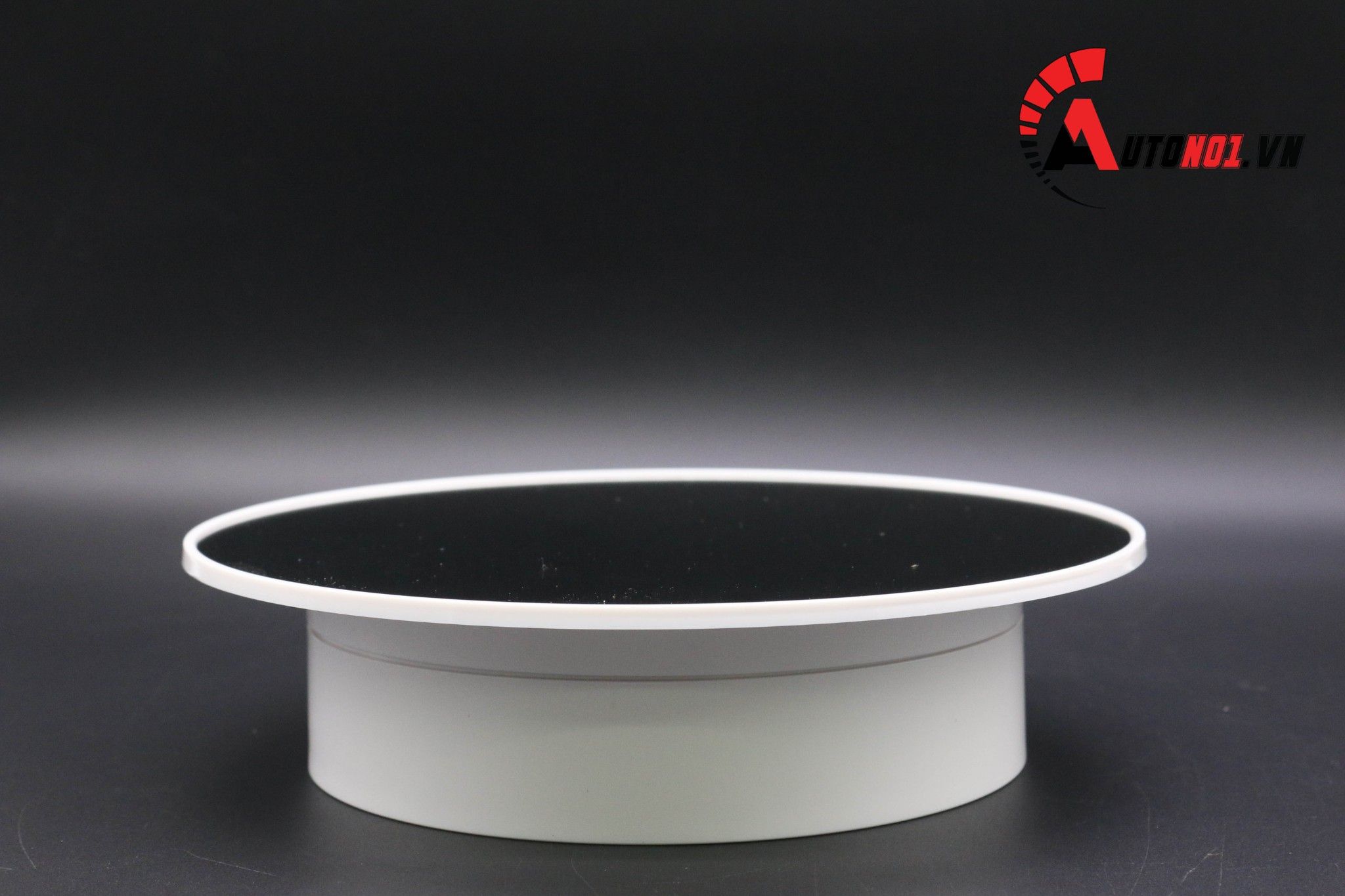  Phụ kiện đế xoay sản phẩm 360 độ màu trắng mặt gương dùng pin và điện đường kính 20cm 5366 