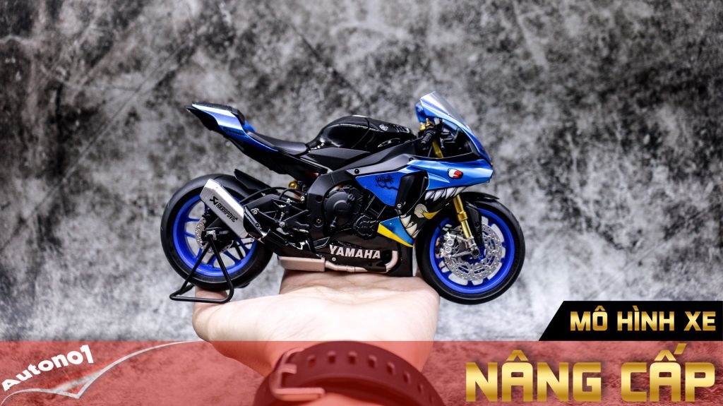 MÔ HÌNH XE YAMAHA R1M CUSTOM SHARK 1:12 D123