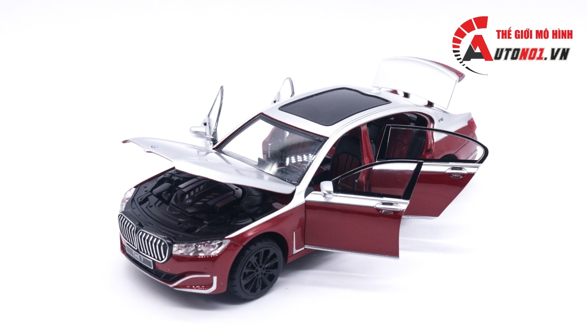  Mô hình xe BMW 760LI full kính full open tỉ lệ 1:24 Chimei model OT034 