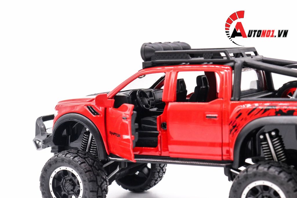 MÔ HÌNH XE FORD BEAST RAPTOR F150 OFFROAD RED 1:32 CHE ZHI 