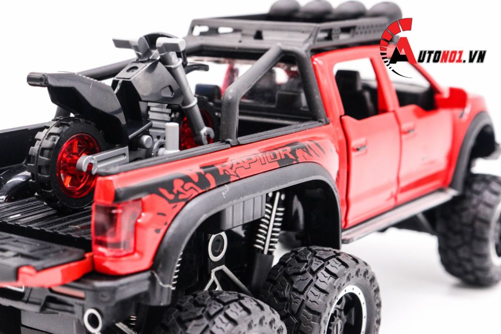 MÔ HÌNH XE FORD BEAST RAPTOR F150 OFFROAD RED 1:32 CHE ZHI 